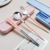 Kannert Bộ 3 Cái Dao Kéo Hộp Ăn Trưa Di Động - Cắm Trại, Nhà Bếp, Thìa Nĩa Đũa 5