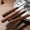 KATELV Bộ dụng cụ nấu ăn: Quả óc chó tay cầm gỗ, thìa thìa nĩa, dao kéo Giá 104k 4