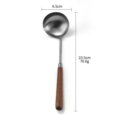 KATELV Bộ dụng cụ nấu ăn: Quả óc chó tay cầm gỗ, thìa thìa nĩa, dao kéo Giá 104k 10