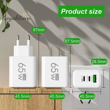 Kayaktion 65W USB-C PD Sạc Đa Năng Cho Huawei, Tablet và Pad - Du Lịch Đẹp