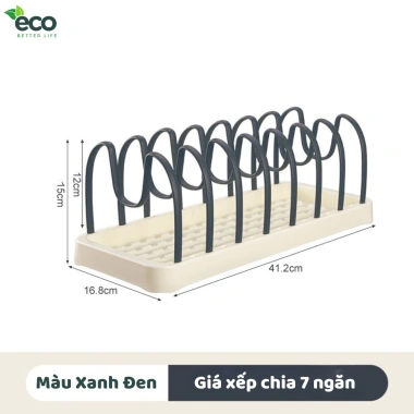 Kệ cài nắp vung nồi ECO đa năng, giá úp đĩa chảo, điều chỉnh khoảng cách - chỉ 32.000 VND 10
