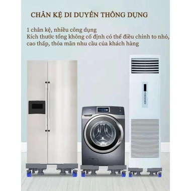 Kệ Chân Máy Giặt, Tủ Lạnh Inox Giảm Rung, Bánh Xe Di Động - Giá Ưu Đãi 178.200₫