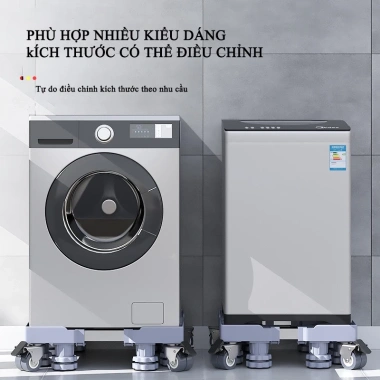 Kệ Chân Máy Giặt, Tủ Lạnh Inox Giảm Rung, Bánh Xe Di Động - Giá Ưu Đãi 178.200₫