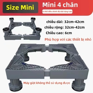 Kệ Chân Máy Giặt, Tủ Lạnh Inox Giảm Rung, Bánh Xe Di Động - Giá Ưu Đãi 178.200₫