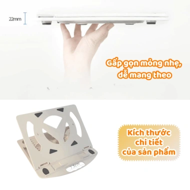 Kệ Đặt Laptop SUNBEAM Đế Xoay 360°, Tản Nhiệt, Gấp Gọn, Chỉnh Cao – Giá 133.000₫ 4