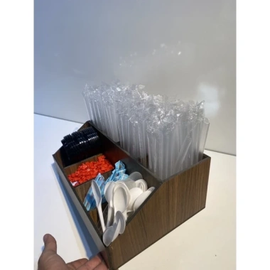 Kệ để cốc đa năng khay đựng túi nilong, ống hút, thìa, đường - Giá chỉ 230.000 VND