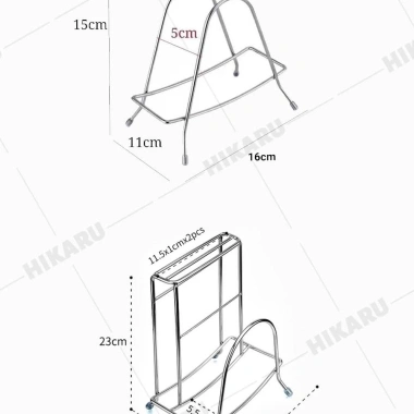 Kệ Để Dao Thớt Inox 304 HIKARU Mini 2.024 - Rãnh gài dao, giá chỉ 35.000 VND 2