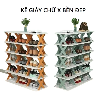 Kệ để giày dép 5 tầng chữ X tháo lắp gấp gọn, đa năng tiện lợi chỉ 34.800đ 5 Kệ để giày dép 5 tầng chữ X tháo lắp gấp gọn, đa năng tiện lợi chỉ 34.800đ 5