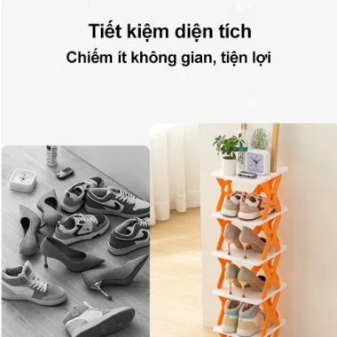 Kệ để giày dép 5 tầng gọn gàng, thiết kế chữ X, giá chỉ 29.999 VNĐ