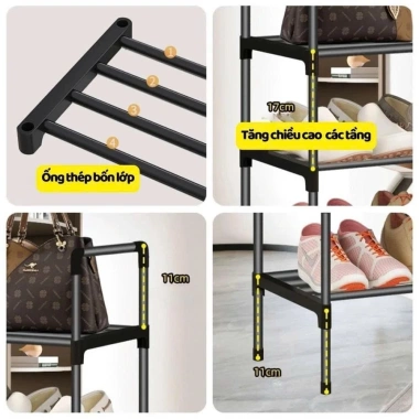 Kệ Để Giày Dép 5 Tầng Thép Cao Cấp Gấp Gọn, Tùy Chỉnh Đa Tầng - Giá 70.000đ