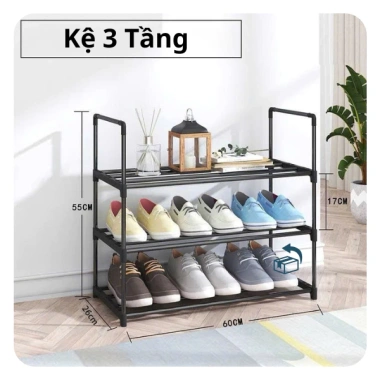 Kệ Để Giày Dép 5 Tầng Thép Cao Cấp Gấp Gọn, Tùy Chỉnh Đa Tầng - Giá 70.000đ