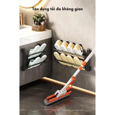 Kệ để giày dép gắn tường Zihome không đục lỗ, gấp gọn, giá treo dép nhà tắm 59.000₫