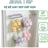 Kệ để giày dép gấp gọn dán tường - Siêu tiện lợi, giá chỉ 27.000đ, giảm giá sốc
