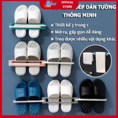 Kệ Để Giày Dép Thông Minh Gấp Gọn Dán Tường 3 Đôi - Giá Siêu Tiết Kiệm 24.000 VND