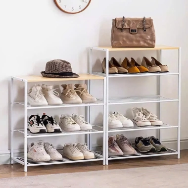 Kệ để giày dép vintage gỗ MDF cao cấp - kệ decor có ghế ngồi nhỏ gọn, giá ưu đãi 330.000đ