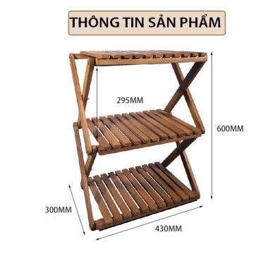Kệ Để Giày Gỗ 3 Tầng 100% Keo Tự Nhiên - Xuất khẩu Châu Âu, Giá ưu đãi 254.000 VND