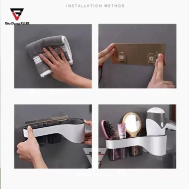 Kệ Để Máy Sấy Tóc Dán Tường Hai Ngăn Đựng Đồ - Tiện Ích, Giá Ưu Đãi 107.800₫ 8