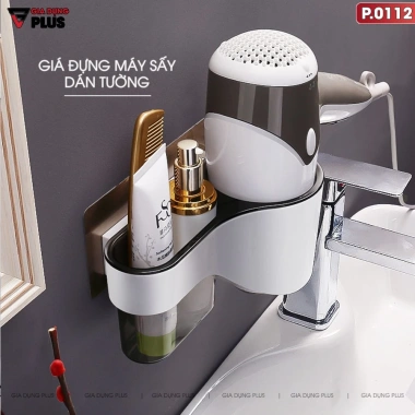 Kệ Để Máy Sấy Tóc Dán Tường Hai Ngăn Đựng Đồ - Tiện Ích, Giá Ưu Đãi 107.800₫ 9