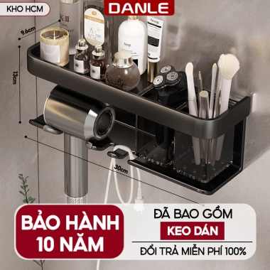 Kệ để máy sấy tóc DANLE dán tường nhôm hàng không, tặng keo dán, chỉ 90.000₫ 10 Kệ để máy sấy tóc DANLE dán tường nhôm hàng không, tặng keo dán, chỉ 90.000₫ 10