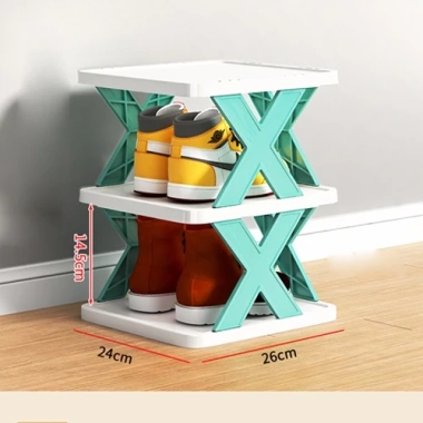 Kệ dép chữ X 5 tầng nhựa cao cấp - Gấp gọn, tiện lợi, chỉ 35.000đ