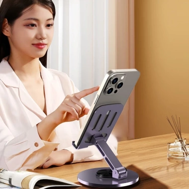 Kệ Điện Thoại Xoay Nâng T11 Kim Loại - Giá Đỡ Máy Tính Bảng Chống Tê Mỏi Tay, Hỗ Trợ Học Việc 7