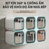 Kệ Đồ Gia Vị Dính Tường 3 Ngăn + Thìa, Hộp Chống ẩm Mốc Cao Cấp - Giá 98k 2