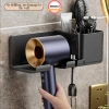 Kệ Đỡ Máy Sấy Tóc Dán Tường Nhựa PP Không Khoan Kèm Hộc Lưu Trữ Lược