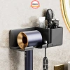 Kệ Đỡ Máy Sấy Tóc Dán Tường Nhựa PP Không Khoan Kèm Hộc Lưu Trữ Lược 6
