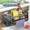 Kệ Đồ Rửa Chén Bát Thép Không Gỉ - Giá Đựng Đồ Rửa Bát tích hợp giá treo khăn tiện lợi, chỉ 59.000 VND