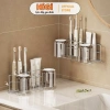Kệ đựng bàn chải đánh răng gắn tường inox chống gỉ - Thiết kế tối giản, chia ngăn rõ ràng, nhỏ gọn, tiện lợi cho phòng tắm
