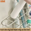 Kệ đựng bàn chải đánh răng gắn tường inox chống gỉ - Thiết kế tối giản, chia ngăn rõ ràng, nhỏ gọn, tiện lợi cho phòng tắm 4