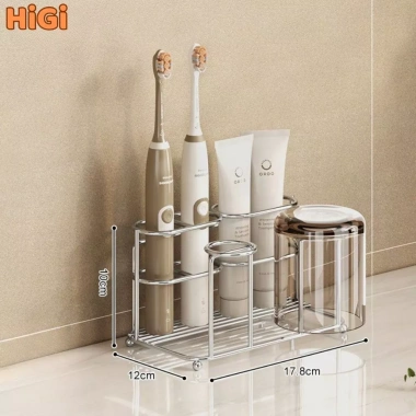 Kệ đựng bàn chải đánh răng gắn tường inox chống gỉ - Thiết kế tối giản, chia ngăn rõ ràng, nhỏ gọn, tiện lợi cho phòng tắm 9