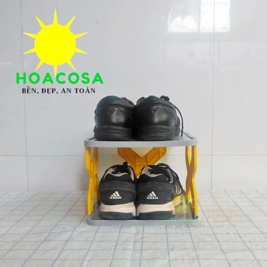 Kệ Đựng Dép Nhựa Hiệp Thành 2 Ngăn 1 Tầng Đẹp Gọn Dày Dặn Cứng Cáp 48.000 VND Hoacosa