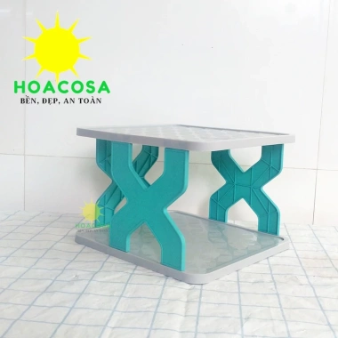 Kệ Đựng Dép Nhựa Hiệp Thành 2 Ngăn 1 Tầng Đẹp Gọn Dày Dặn Cứng Cáp 48.000 VND Hoacosa