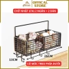 Kệ đựng gia vị 3 ngăn 2 tầng - Khay hành tỏi tiện ích, tặng miếng dán, chỉ 6.100₫ 6