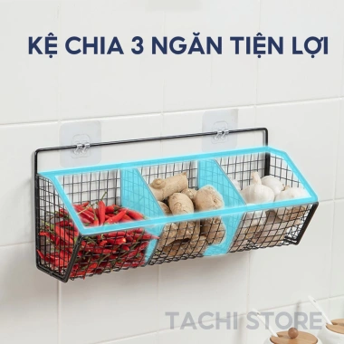 Kệ đựng gia vị dán tường không cần khoan đục đa năng TACHI STORE - dùng cho bếp, tắm, khách, 15.000₫ 6