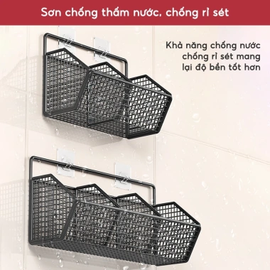 Kệ Đựng Gia Vị Hành Tỏi Dán Tường JYoohome - Chịu Tải 10kg, Giá 22.222₫