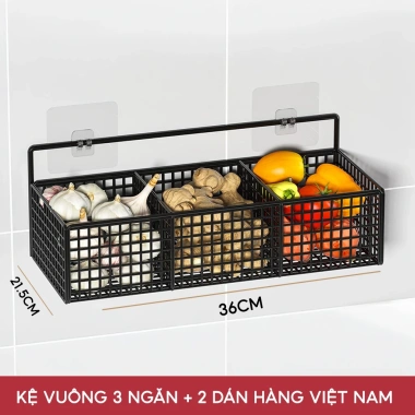 Kệ Đựng Gia Vị Hành Tỏi Dán Tường JYoohome - Chịu Tải 10kg, Giá 22.222₫ 9 Kệ Đựng Gia Vị Hành Tỏi Dán Tường JYoohome - Chịu Tải 10kg, Giá 22.222₫ 9
