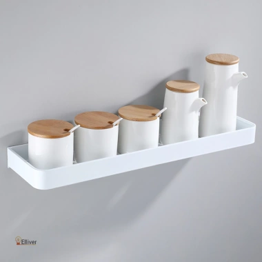 Kệ đựng gia vị treo tường Elliver nhựa HI nguyên sinh 35x11x4cm - Giá chỉ 39.000đ