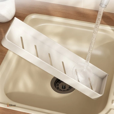 Kệ đựng gia vị treo tường Elliver nhựa HI nguyên sinh 35x11x4cm - Giá chỉ 39.000đ