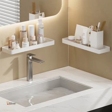 Kệ đựng gia vị treo tường Elliver nhựa HI nguyên sinh 35x11x4cm - Giá chỉ 39.000đ