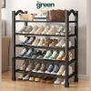 Kệ đựng giày dép đa tầng thép không gỉ, gập gọn 3-5 tầng tùy chỉnh, giá chỉ 53.000 VND