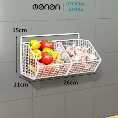 Kệ Đựng Hành Tỏi Dán Tường - Kệ Gia Vị Gắn Tường Bếp Tiện Lợi, Sơn Tĩnh Điện, Chỉ 15.000 VNĐ