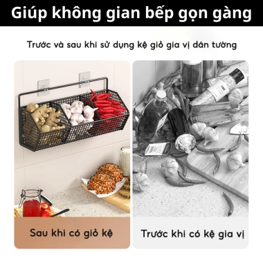 Kệ Đựng Hành Tỏi Dán Tường - Kệ Gia Vị Gắn Tường Bếp Tiện Lợi, Sơn Tĩnh Điện, Chỉ 15.000 VNĐ 7 Kệ Đựng Hành Tỏi Dán Tường - Kệ Gia Vị Gắn Tường Bếp Tiện Lợi, Sơn Tĩnh Điện, Chỉ 15.000 VNĐ 7