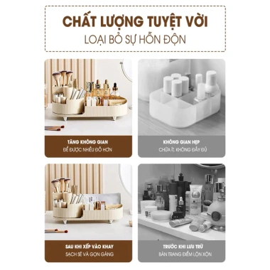 Kệ đựng mỹ phẩm UFOR 360° cao cấp - Kệ trang điểm xoay tiết kiệm không gian, chỉ 49.000₫ 4