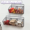 Kệ gắn tường thép sơn tĩnh điện để hành tỏi, tặng miếng dán gia vị - Chỉ 22.000 5