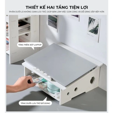 Kệ giá để Laptop tản nhiệt thông minh gỗ nhựa composite Decor IG420 - Giá ưu đãi 114.000₫