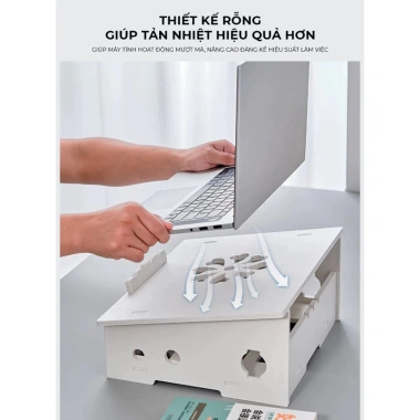 Kệ giá để Laptop tản nhiệt thông minh gỗ nhựa composite Decor IG420 - Giá ưu đãi 114.000₫