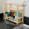 Kệ gia vị 2 tầng gỗ thông & MDF - Decor phòng bếp gọn gàng, chỉ 89.000 VND 2