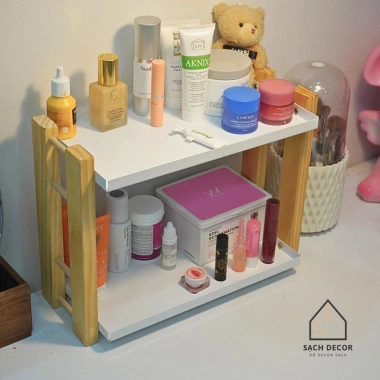 Kệ gia vị 2 tầng gỗ thông & MDF - Decor phòng bếp gọn gàng, chỉ 89.000 VND 9